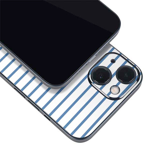Blue and White Stripes iPhone 14 Plus Skin